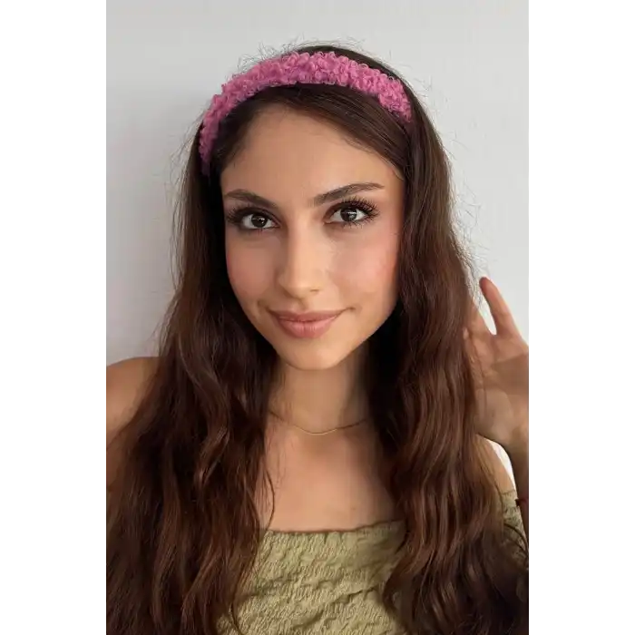 Pembe Renk Peluş Taç