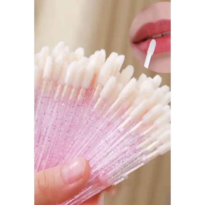 Pembe Renk Sim Detaylı Ruj Sürme Çubuğu