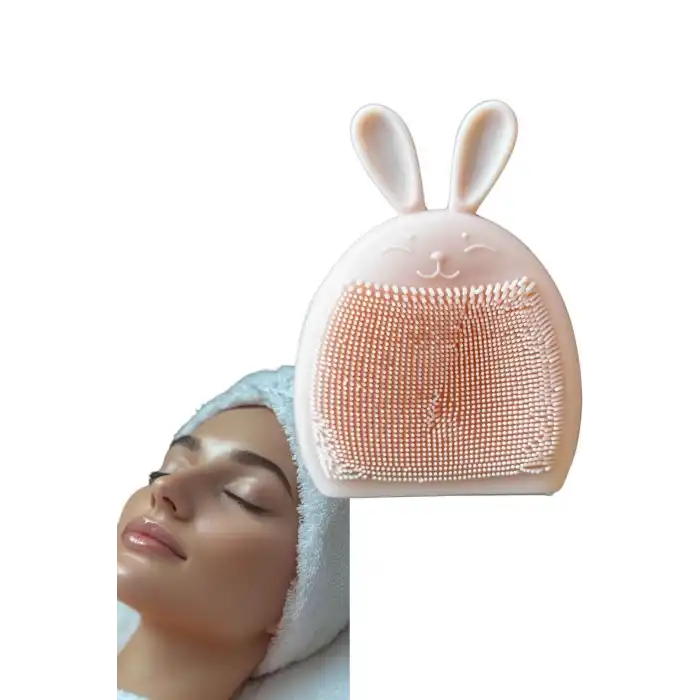 Pembe Renk Tavşan Figürlü Yüz Yıkama Aparatı