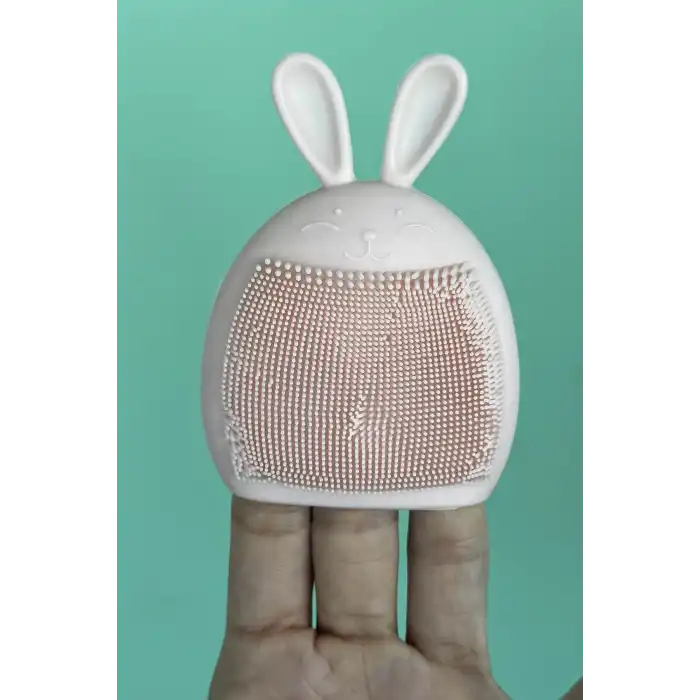 Pembe Renk Tavşan Figürlü Yüz Yıkama Aparatı