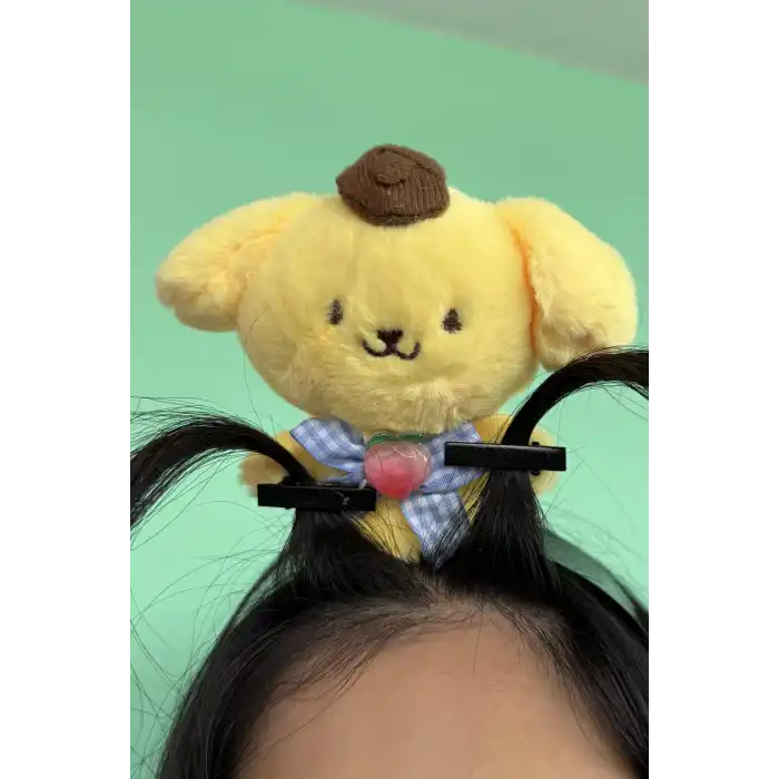 Sarı Renk Anime Figürlü Perçem Tokası Detaylı Taç