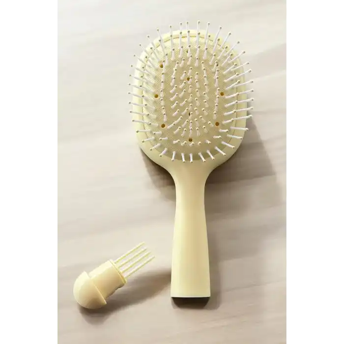 Sarı Renk Charm Takılabilen Saç Tarama Fırçası/ Tarak