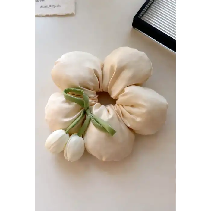 Sarı Renk Çiçek Figürlü Sallantılı Simit Toka