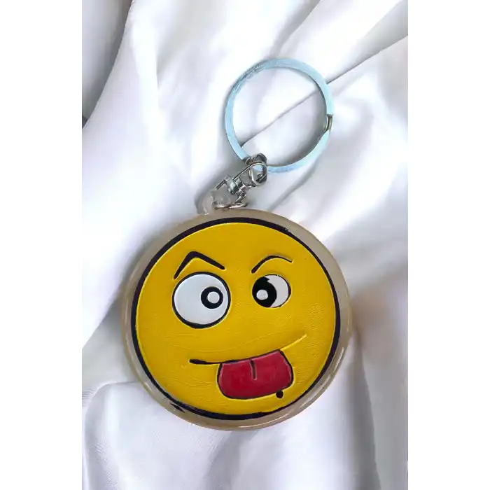 Sarı Renk Emoji Figürlü Anahtarlık