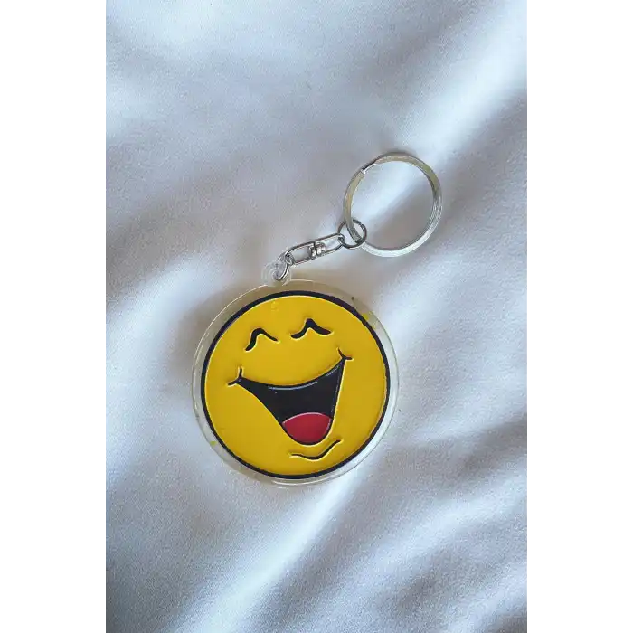 Sarı Renk Emoji Figürlü Anahtarlık