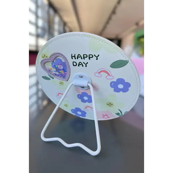 Sarı Renk Karışık Figürlü Yuvarlak Masa Aynası