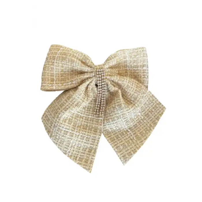 Sarı Renk Kurdele Figürlü Taş Detaylı Otomat Toka