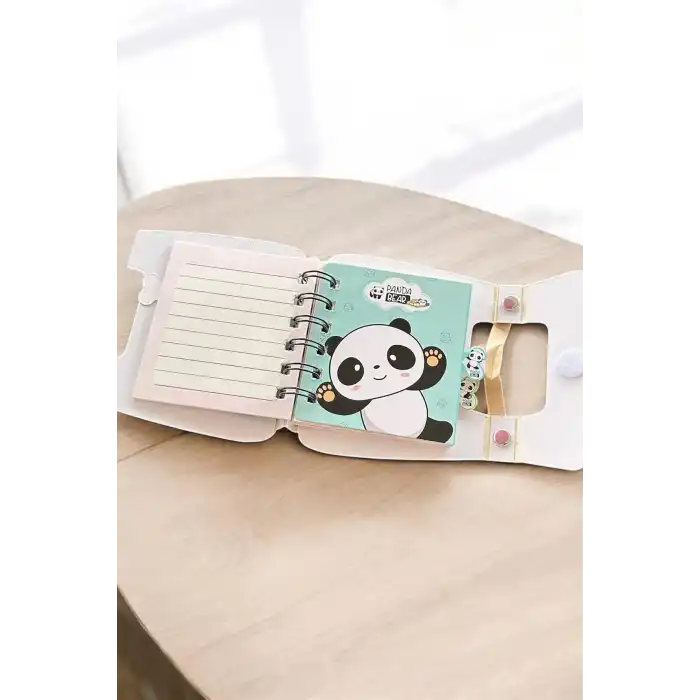 Sarı Renk Panda Figürlü Not Defteri