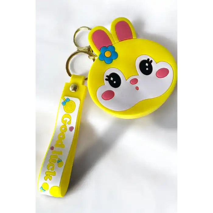 Sarı Renk Tavşan Figürlü Anahtarlık/ Cüzdan