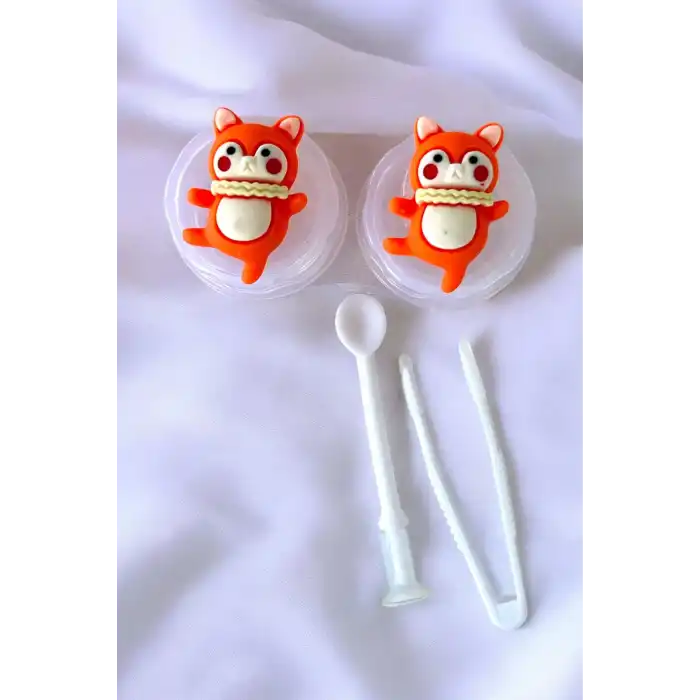 Şeffaf Renk Köpek Figürlü Lens Saklama Kutusu