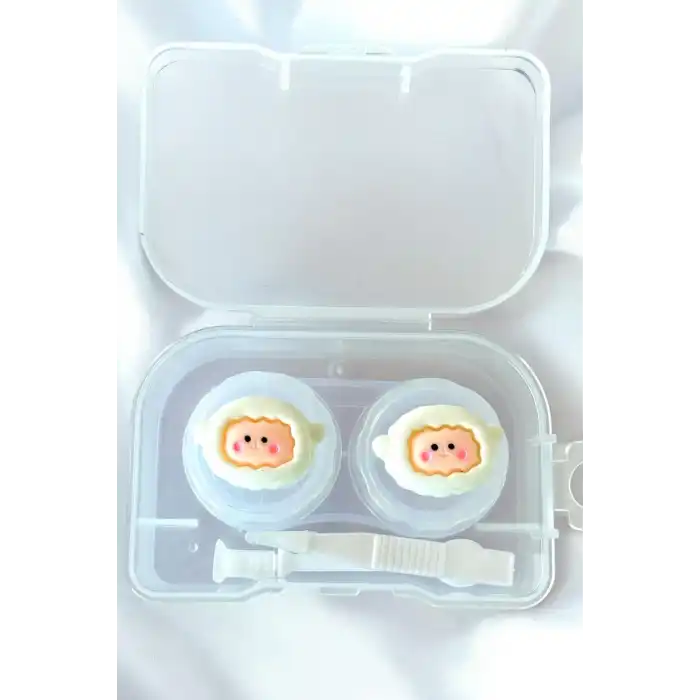 Şeffaf Renk Koyun Figürlü Lens Saklama Kutusu