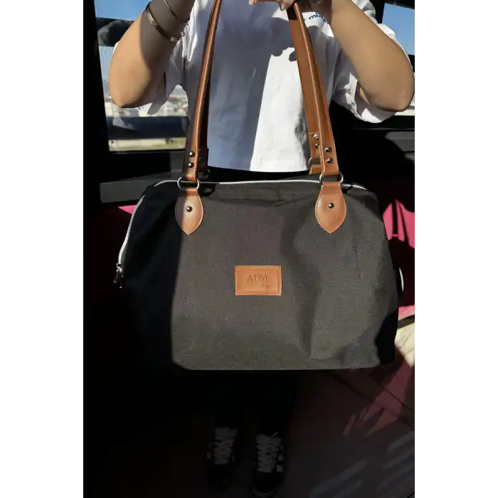 Siyah Renk Büyük Boy El Çantası/ Seyahat Çantası