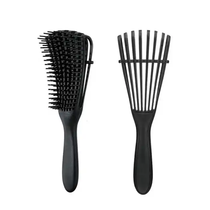 Siyah Renk Dolaşık Açıcı Masaj Etkili Elektriklenmeyi Önleyen Saç Fırçası/ Tarak