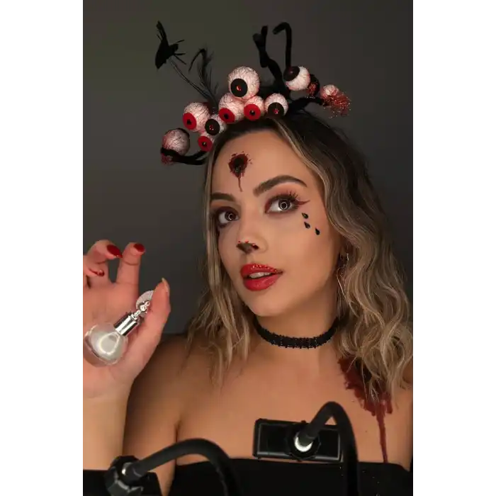 Siyah Renk Göz Figürlü Eğlenceli Taç