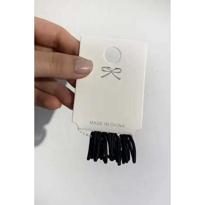 Siyah Renk Lastik Toka Set (Küçük Boy)