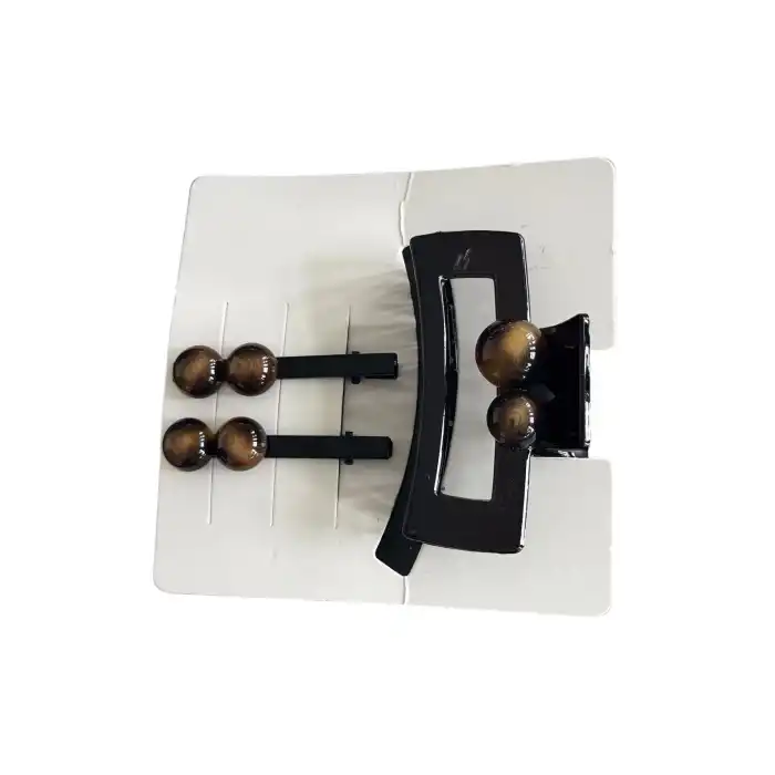 Siyah Renk Mandal Toka Ve Yan Toka Set