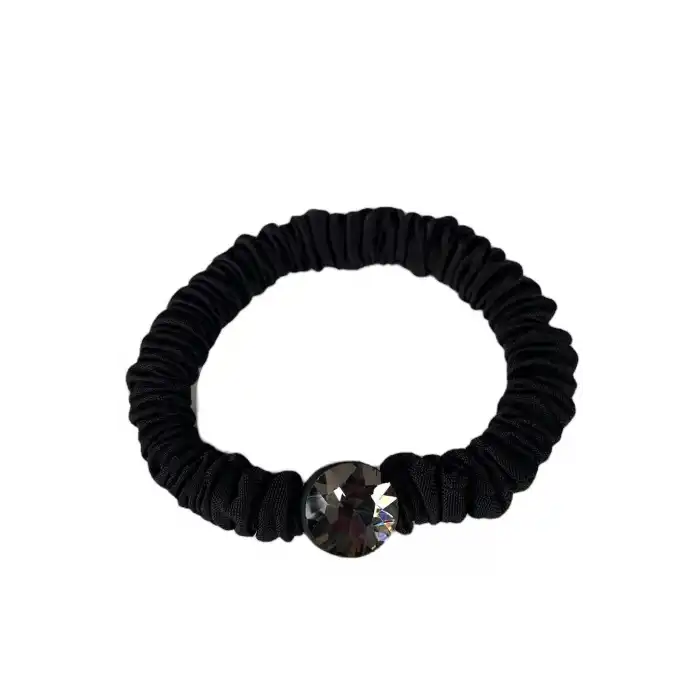 Siyah Renk Taş Detaylı Simit Toka