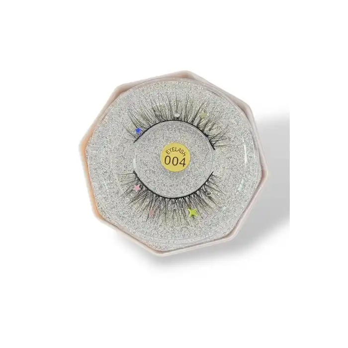 Siyah Renk Taş Detaylı Takma Kirpik 004