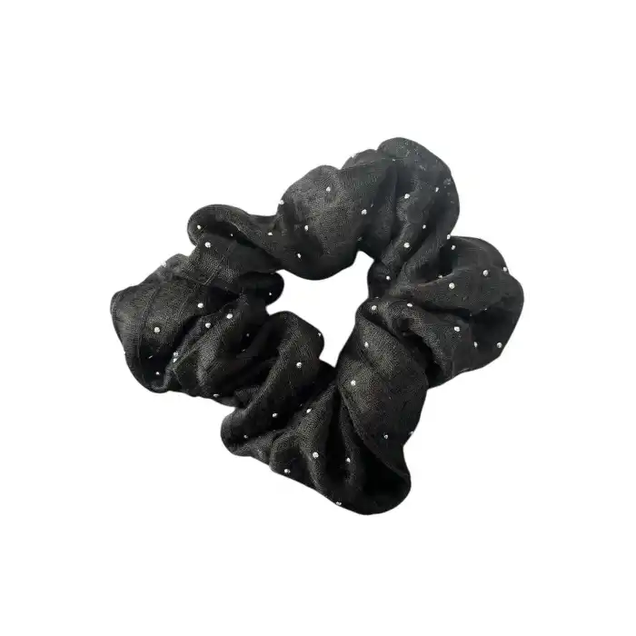 Siyah Renk Taşlı Simit Toka