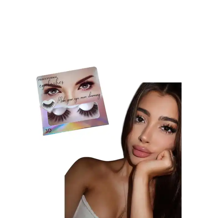 Siyah Renk Yoğun 3D Volüm İpek Takma Kirpik