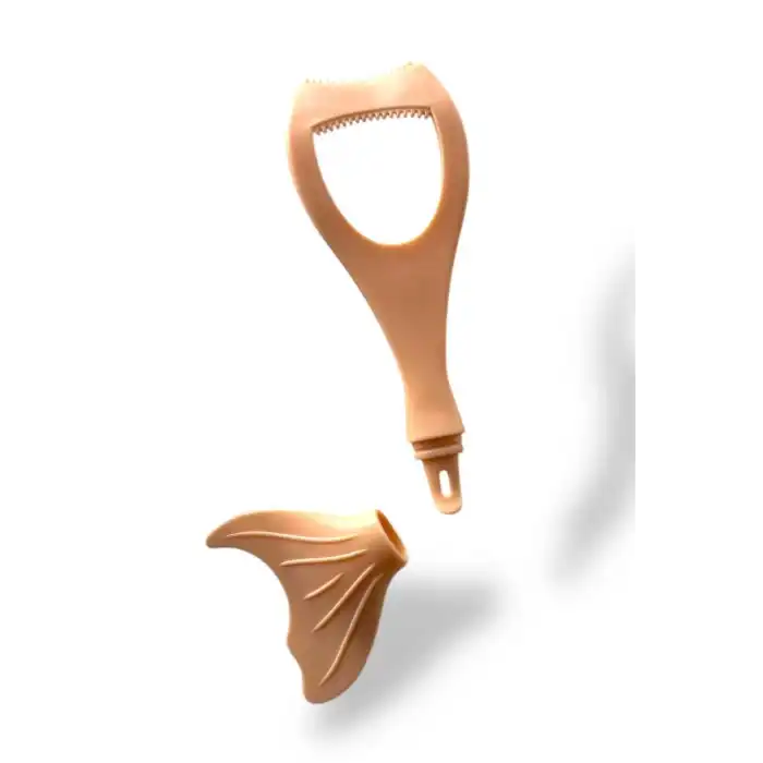 Somon Renk Alt ve Üst Kirpik Rimel Ve Eyeliner Sürme Aparatı