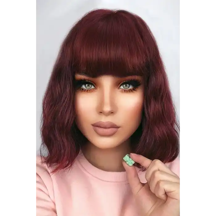 Takma Kahkül - Koyu Kızıl - 99# - Uzun Kenarlı