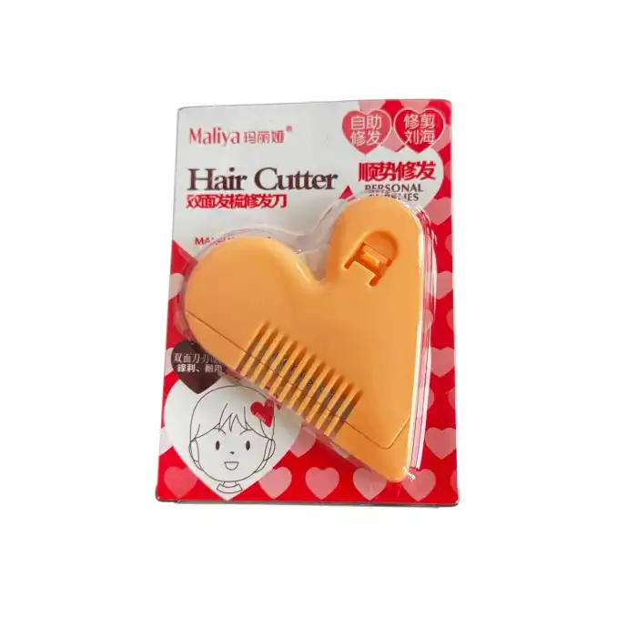 Turuncu Renk Kalp Figürlü Saç Kırık Alma Aparatı