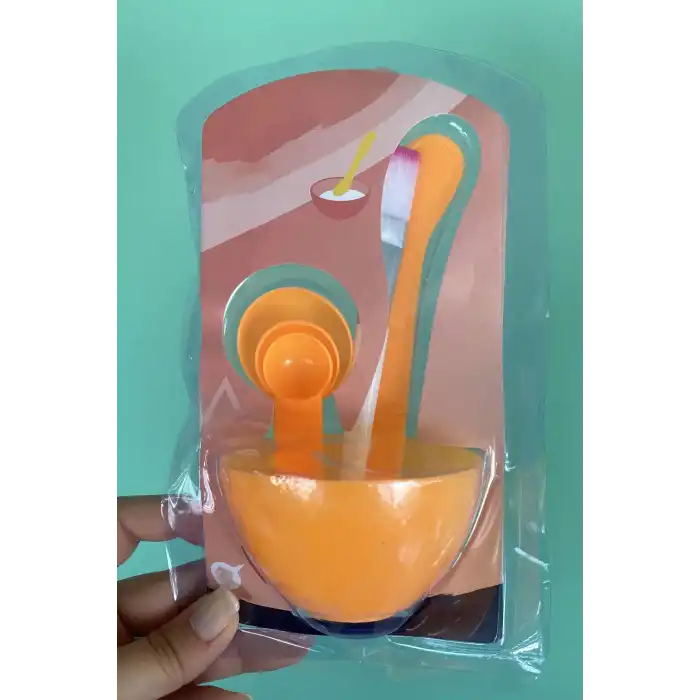 Turuncu Renk Yüz Maskesi Karıştırma Kabı (Küçük Boy)