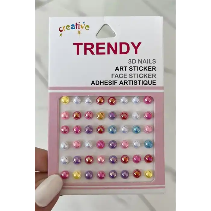 Vücut Ve Yüz Taşı/ Karışık Renk Incili Sticker