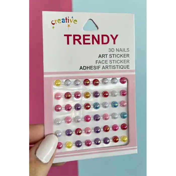 Vücut Ve Yüz Taşı/ Karışık Renk Incili Sticker