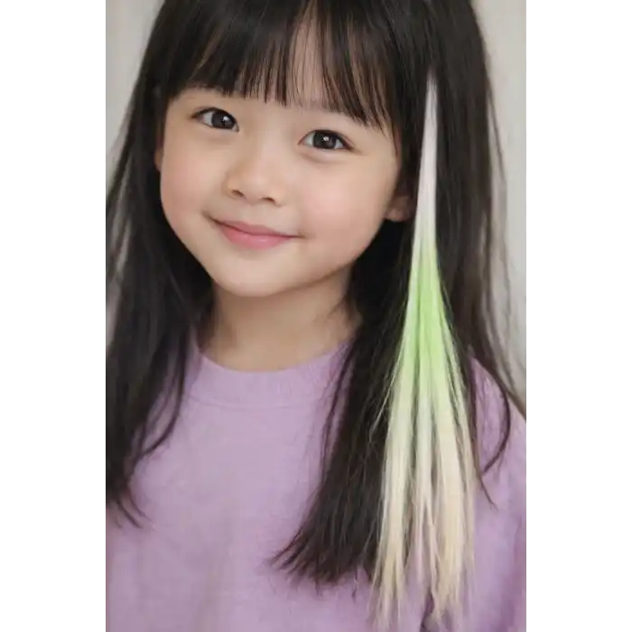 Yan Çıt Çıt Postiş / Ombre Çok Renkli / 50 Cm