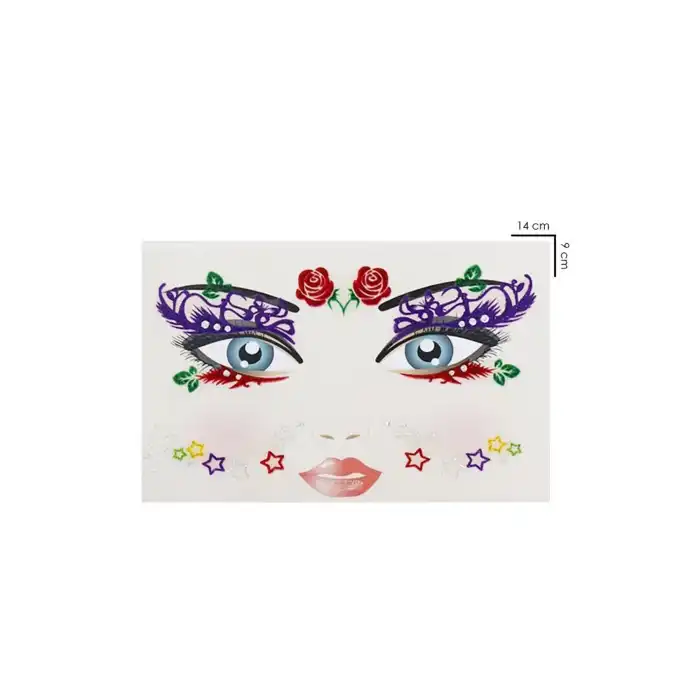 Yapışkanlı Yüz Dövme Tattoo