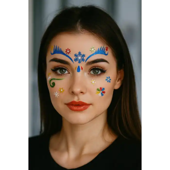 Yapışkanlı Yüz Sticker Dövme Tattoo