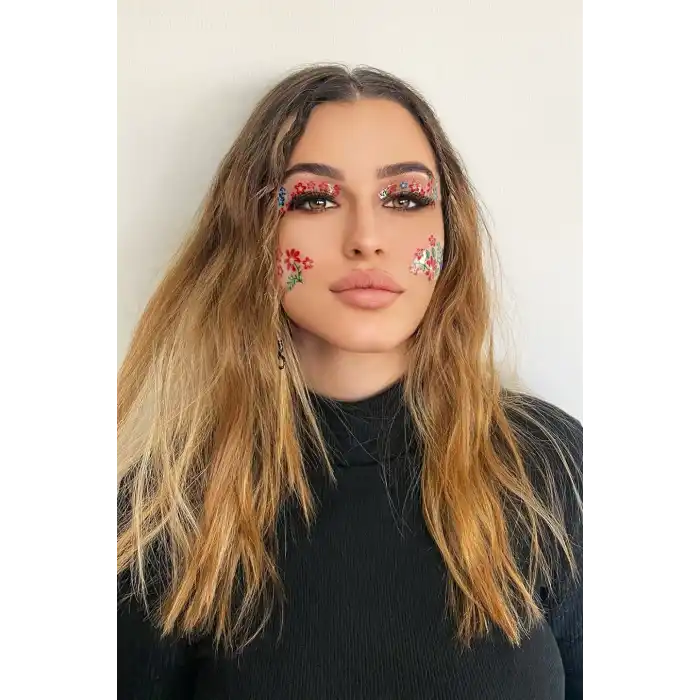 Yapışkanlı Yüz Stickeri Dövme Tattoo