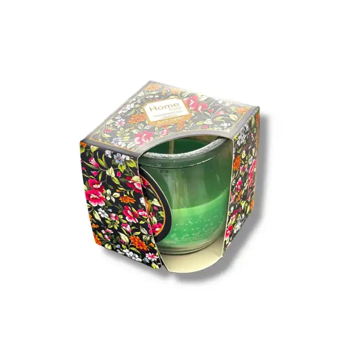 Yeşil Renk Bardakta Kokulu Dekoratif Mum