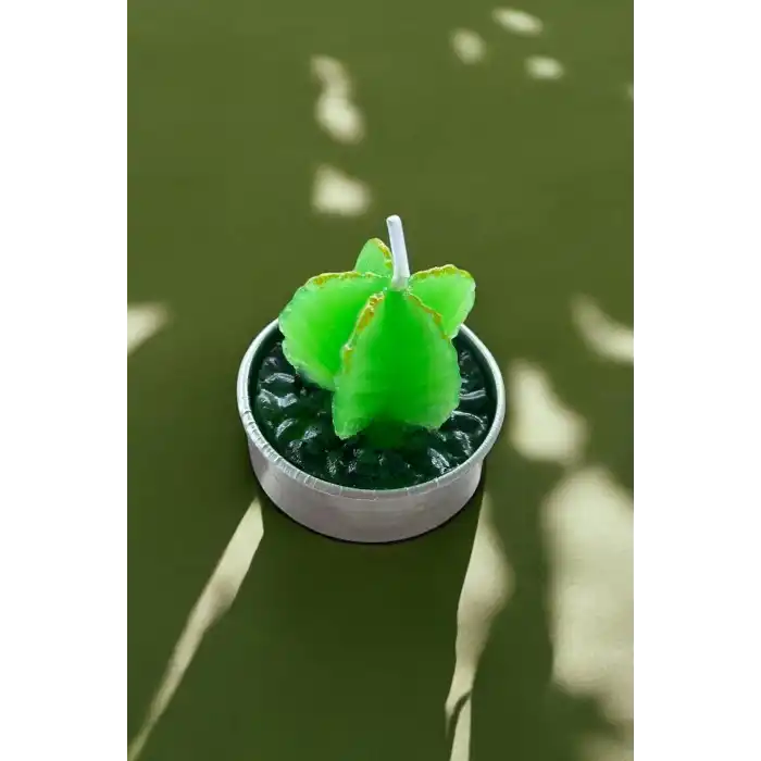 Yeşil Renk Kaktüs Figürlü Mum