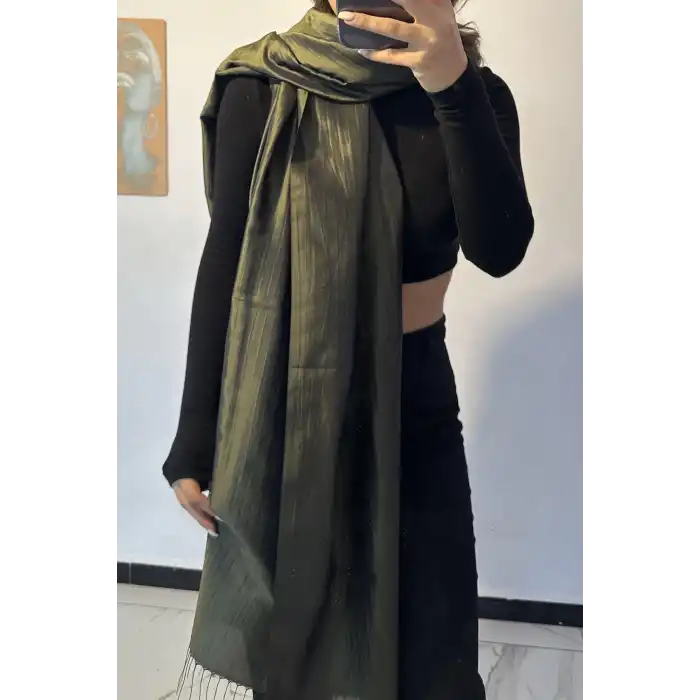 Yeşil Renk Tafta Şal