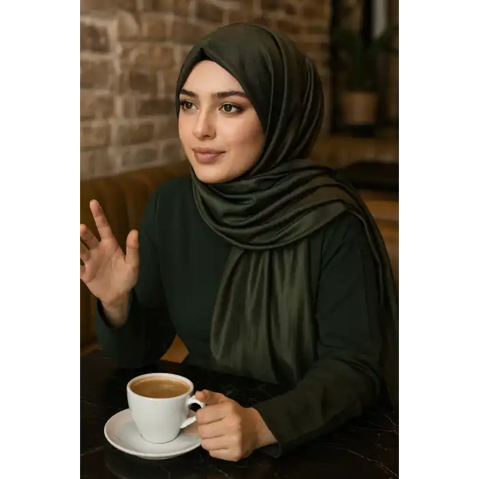 Yeşil Renk Tafta Şal