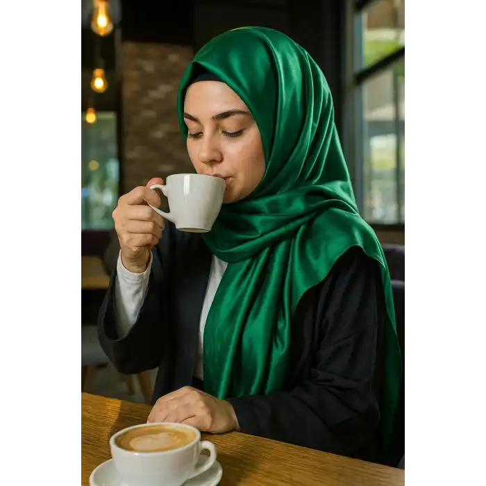 Yeşil Renk Tafta Şal