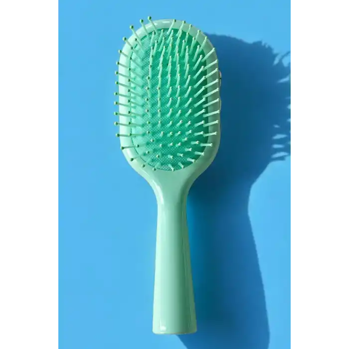 Yeşil Renk Taş Ve İnci Detaylı Saç Tarama Fırçası/ Tarak