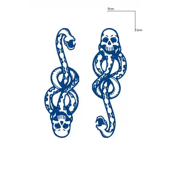 Yılan Figürlü 12 Saat Sonra Kararan Geçici Mini Dövme Tattoo