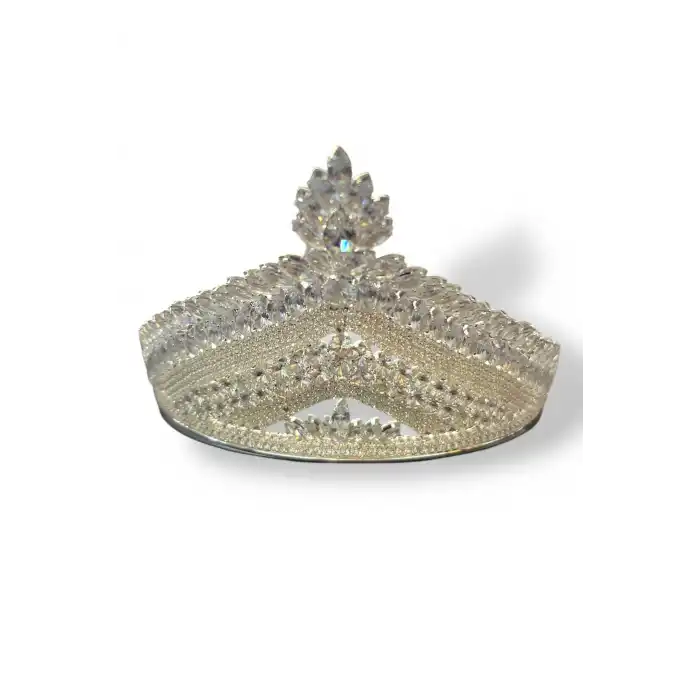 Zirkon Taşlı Gelin/Kına/Nişan/Söz Tasarım Taç