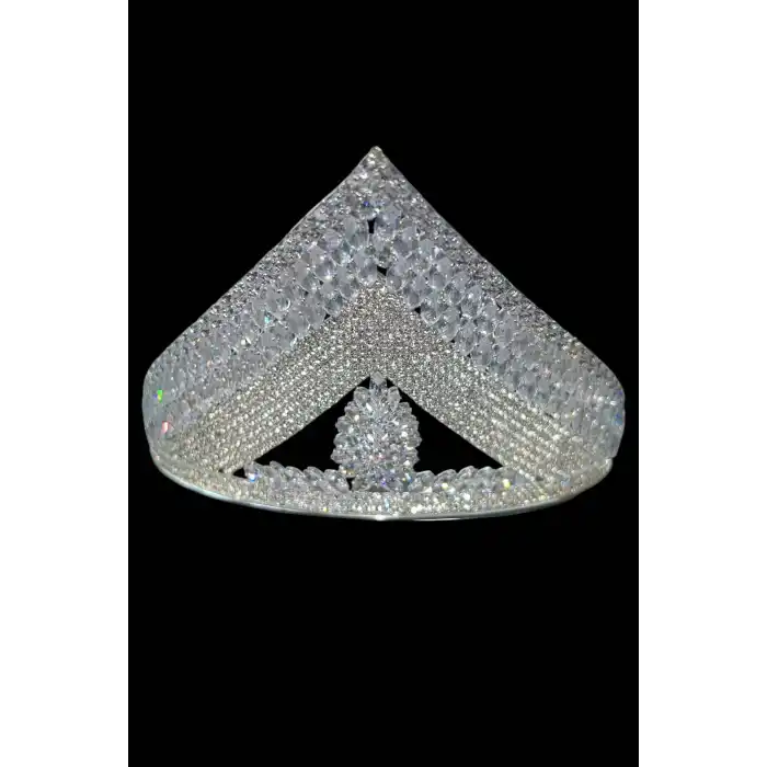 Zirkon Taşlı Gelin/Kına/Nişan/Söz Tasarım Taç