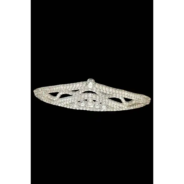 Zirkon Taşlı Gelin/Kına/Nişan/Söz Tasarım Taç