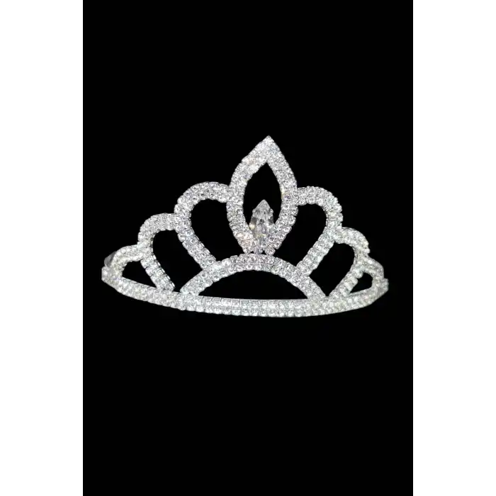 Zirkon Taşlı Gelin/Kına/Nişan/Söz Tasarım Taç