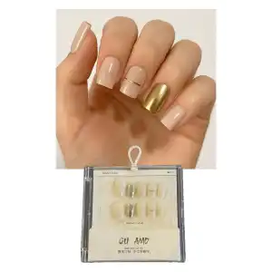 10lu Karışık Renk Takma Tırnak Set (Yapıştırıcılı)