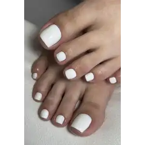 12li Beyaz Renk Ayak Takma Tırnak