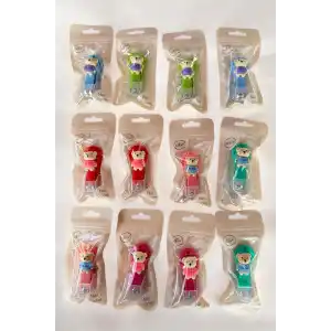 12li Karışık Renk Ayıcık Figürlü Tırnak Makası Set