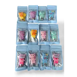 12li Karışık Renk Karışık Figürlü Tırnak Makası/Anahtarlık Set