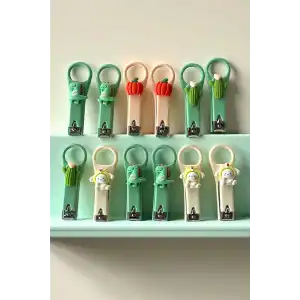 12li Karışık Renk Karışık Figürlü Tırnak Makası Set